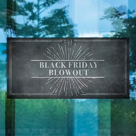 CGSignLab | Стикер на прозореца Количеството на тебешир по черна петък | 24 x12