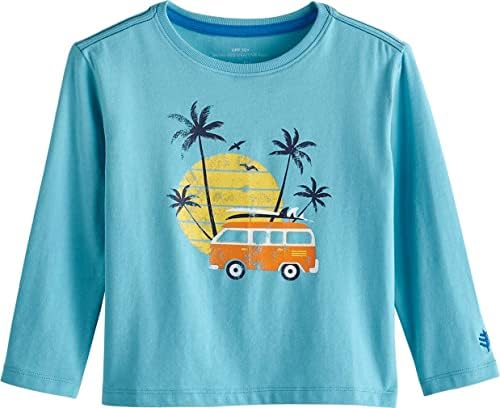 Тениска с Изображение Coolibar UPF 50+ За деца Coco Блосъм за Всеки Ден С Дълъг ръкав - Защита От Слънце