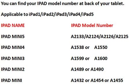 Калъф за iPad Mini, за деца, Нетоксичен, Лек, с 3D Анимационни пеперуда, EVA, устойчив на удари, Защитен от падане калъф-поставка за Ipad Mini/Mini 2/Mini 3/ Mini 4/Mini 5, калъф (Розово-червен)