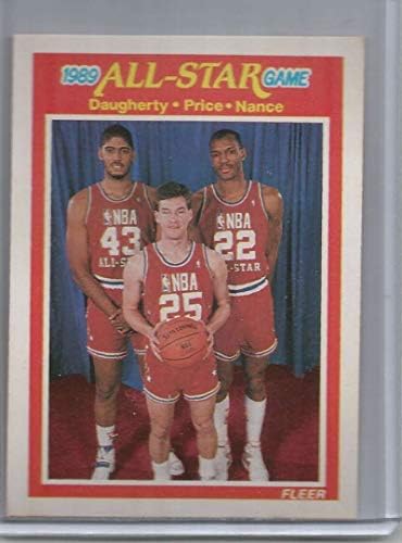 1989-90 Fleur 166 Брад Дохърти / Марк Прайс/Лари Нэнс Кавалиърс като баскетболна карта на звездите в НБА NM-MT