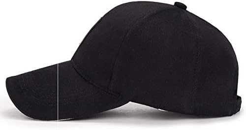 BBDMP Мъжки Памучен Класическата бейзболна шапка С регулируема закопчалка на ключалката, Шапка за татко, Спортна шапка за голф (Цвят: D)