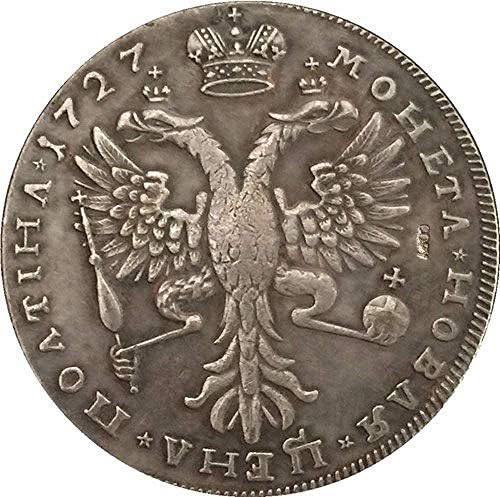 Вызовная Монета 1727 Петър II Копия на монети от Русия за Домашен интериор на Офис Събиране на монети