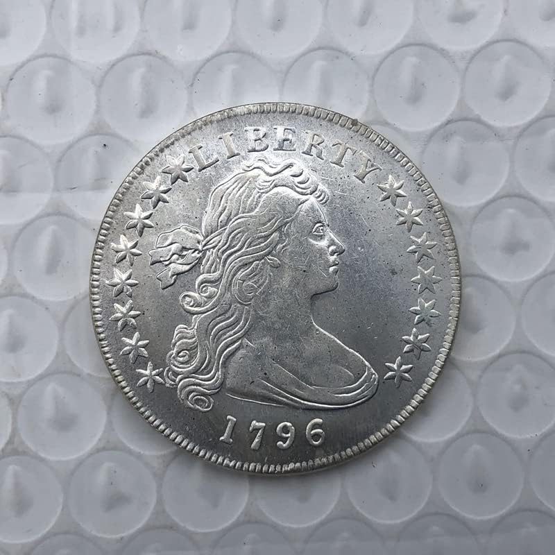 1796 Американски Монети, Месинг Със Сребърно Покритие, Монети Старинни Занаяти Чуждестранни Възпоменателни Монети