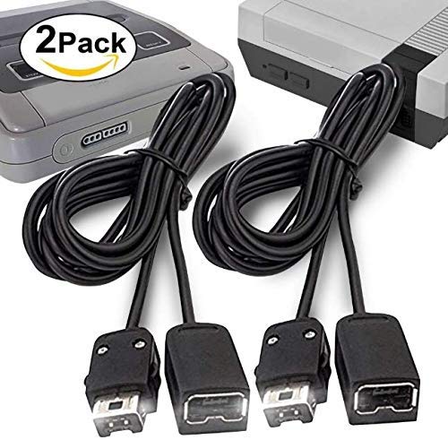 G-Dreamer 2-Комплект удлинительного кабел с дължина 10 метра за контролер [NES/SNES Classic], SNES, Удължаване на кабели - най-Добрият удължител контролер за система за игри на Nintendo Mini Edition, черен