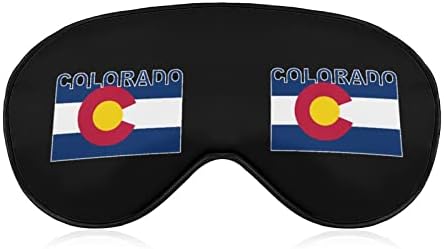 Мека Маска за очи с Флага на щата Колорадо, Ефективна Затеняющая Маска за Сън, Удобна Превръзка на Очите с Еластична Регулируема Каишка