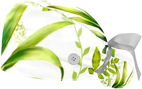 Регулируема Работна Шапка Green Plant с държач за cauda equina, 2 Опаковки, Шапчица-Търкане, Пищната Шапка за мъже и Жени Един Размер