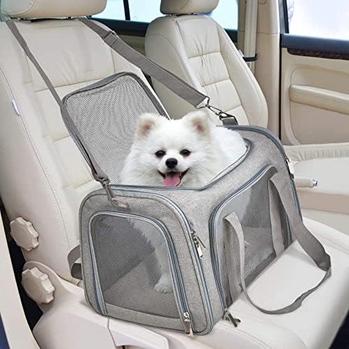 ZHUHW Dog Раница за кучета, Чанта за транспортиране на Котки, Чанта за Транспортиране на домашни любимци, Пътни Чанти за Котки, Аксесоари за Кучета (Цвят: E, Размер: Малък)