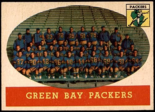 1958 Topps 96 Пакърс Team Green Bay Packers (Футболна карта) EX/ MT + Пакърс