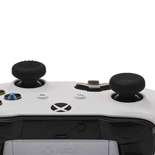 Силиконов калъф YoRHa Skin Case за Microsoft Xbox One S Controller x 1 (Син камуфлаж) с дръжки Pro за палеца 8 бр.