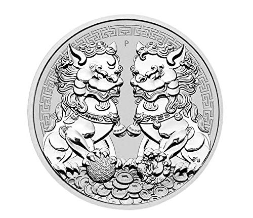 2020 AU Австралия Австралийска ДВОЙНА сребърна монета PIXIU .9999 $ 1 MS70 NGC