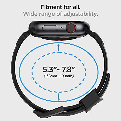 Здрава каишка Spigen, разработен за Apple Watch, каишка за Apple Watch Ultra (49 мм), Серия 8/7 (45 мм), Series SE2/6/SE/5/4 (44 мм) и Series 3/2/1 (42 мм)