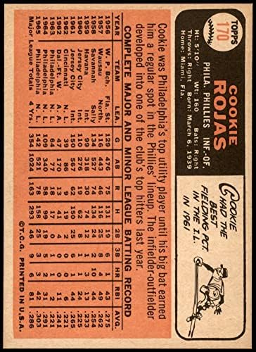1966 Topps 170 Бисквити Рохас Филаделфия Филис (Бейзболна картичка) Ню Йорк / MT Phillies