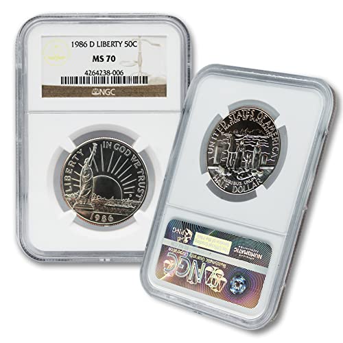 1986 D Американска Монета от Свобода MS-70 50¢ MS70 NGC