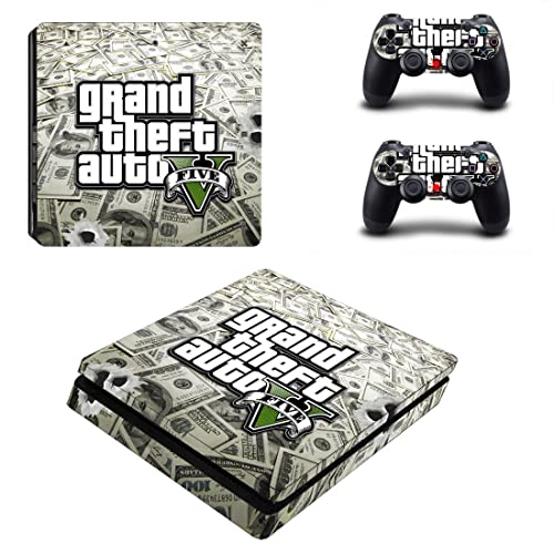 За PS4 PRO - Играта Grand GTA Theft And Auto Стикер на кожата PS4 или PS5 За конзолата PlayStation 4 или 5 и контролери Vinyl Стикер DUC-5814