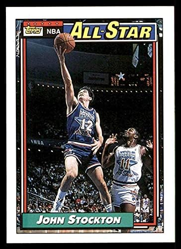 1992 Топпс 101 Ол-Стар Джон Стоктън Юта Джаз (баскетболно карта) в Ню Йорк/Mount Джаз Gonzaga