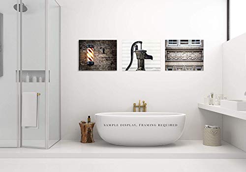 Лиза Руско Изобразително изкуство - Модерни Щампи за оформяне на стените в банята в индустриален стил с размер 8x10 инча, Без рамка - Комплект от 3-Те - Без рамка - London Photography