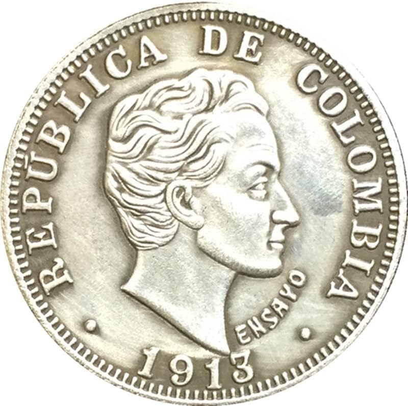 Кубински монети от 1913 Година, Медна, със сребърно покритие, Старинни Монети, Чужди Възпоменателни Монети, Събиране на монети и Занаяти