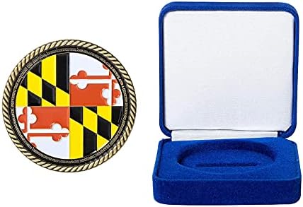 Монета на Повикване Армия на Съединените Щати Форт Мийд, щата Мериленд, и Синьо Кадифе Кутия за показване