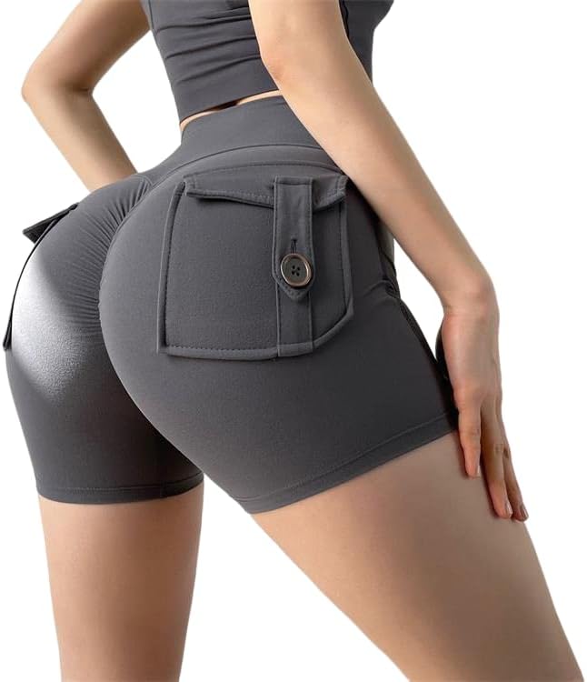 Къси панталони с джобове LELEBEAR Allure, 2023 Новите Естетически Шорти За Тренировки Женски, къси Панталони с Джобове за Жени