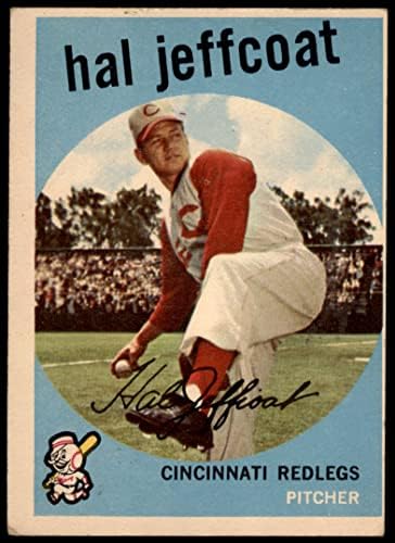 1959 Topps # 81 Хал Джеффкоут Синсинати Редс (Бейзболна картичка) хубаво червено