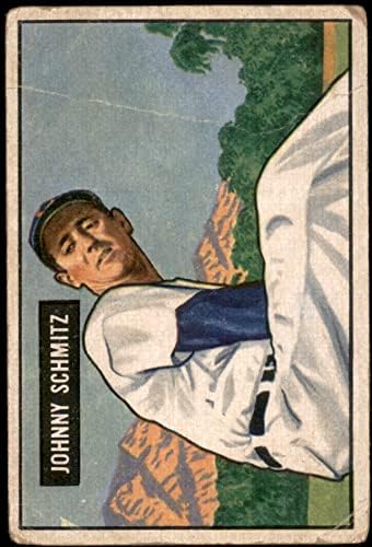 1951 Боуман # 69 Джони Шмиц Чикаго Къбс (Бейзболна картичка) ЧЕСТНО Къбс