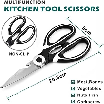 Втвърдени Кухненски ножици Многофункционална Ножица Raptor Bone Ножици Инструменти Ножици за Месо и Зеленчуци, Отварачки за бутилки (Цвят: 1бр)
