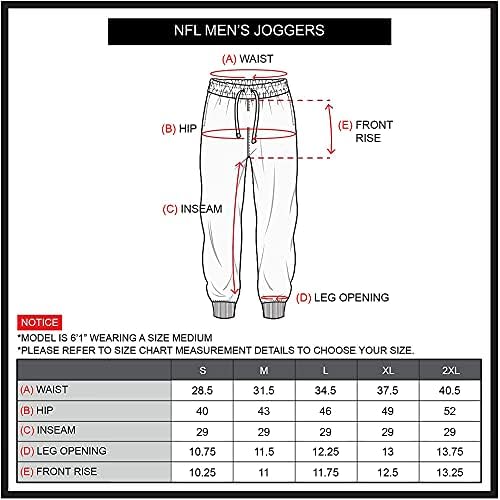 Спортни панталони Ultra Game NFL, за активни бегачи от Мек отвътре за бягане